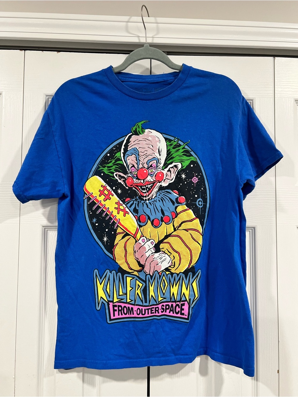 Killer Klowns From Outer space t-shirt adult M Royal Blue Cult Horror Movie